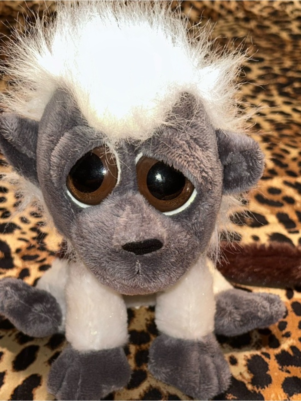 Rinco Golden Lion Tamarin Monkey Stuffed Animal Plush Toy with Large Eyes
